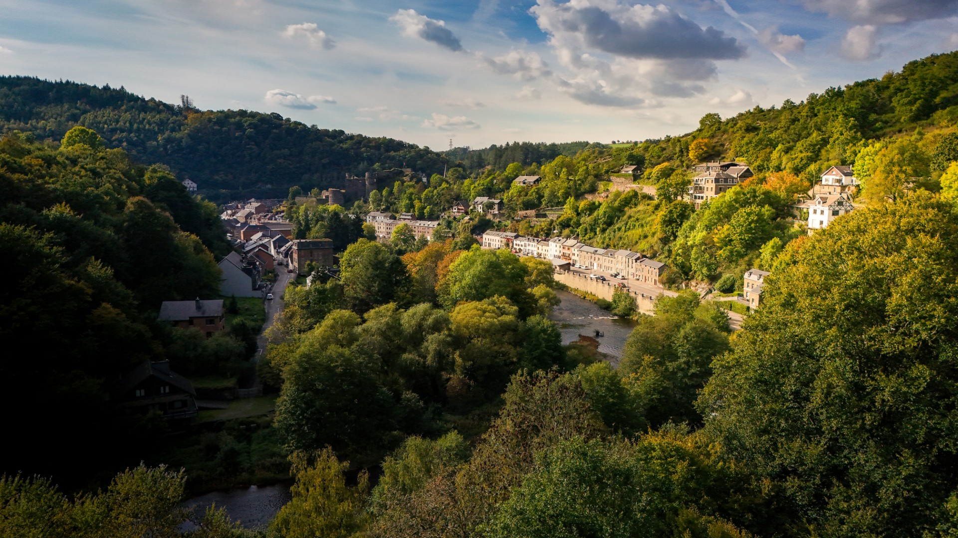 aerial view of the village of la Roche-en-Ardenne